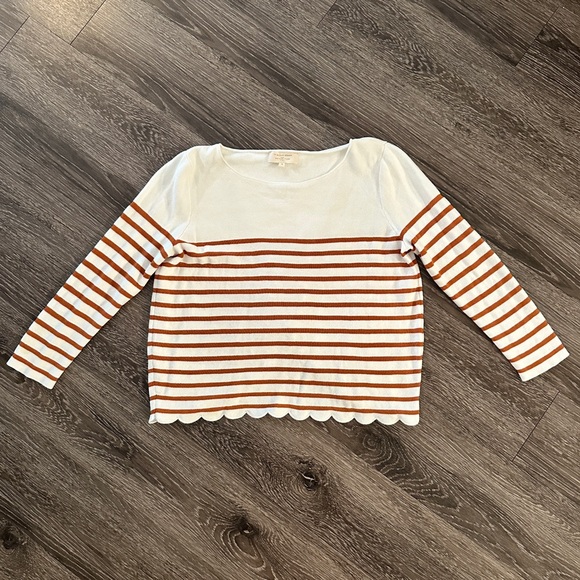 Sezane Corentine Stripe Scallop Sweater - Picture 3 of 11